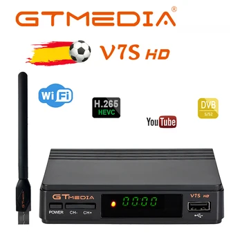 GTMEDIA V7S HD DVB FTA S2 TV Imtuvas Su USB WIFI galia Freesat Network Sharing 
