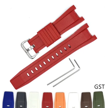 Guminiai Dirželiai Casio G-Shock GST-W300 GST-400G GST-B100 Sporto Vandeniui Pakeitimo Silikono Watchband Priedai