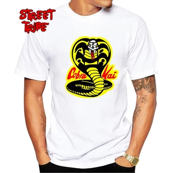 Gyvatė Ka Dojo Vyrų T-Shirt Medvilnės Karate Kid Atspausdinta Tee Marškinėliai Įgulos Kaklo Juokinga Viršūnes Cool Dizaino GEEK T Shirts