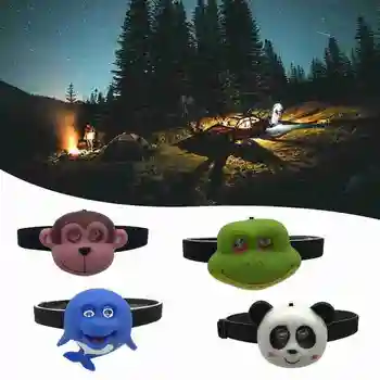 Gyvūnų Žibintų Naujovę Animacinių filmų Gyvūnų Led Žaislai Nešiojami Žibintai Panda Lauko Vaikams, Lempos, Įrankiai, Mielas Galvos D8N0