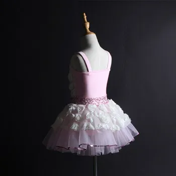 Gėlė, Rožė princesė suknelė Princesė Baleto Mdc Šokių Suknelė Mergaitei, Rožinės spalvos 