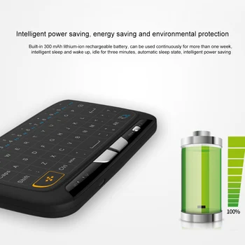 H18 Nešiojamas Mini Touchpad Klaviatūra, Belaidžio Oro Pelės Smart TV, PC, Telefonas