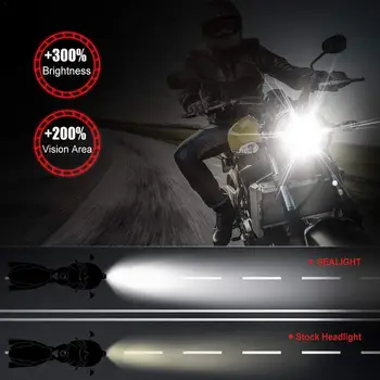 H4/9003/HB2 LED Motociklo Priekinis Žibintas priekinis žibintas Rinkinys Motociklo priekinis žibintas 40W Lemputes 6000K Balta Motociklo Važiavimo Šviesos