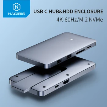 Hagibis USB-C Hub su M. 2 Kietąjį Diską Aptvarą 