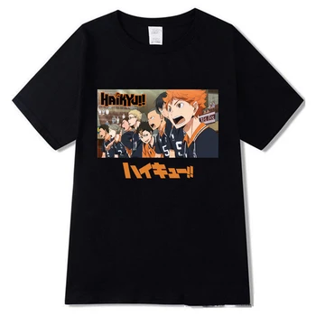 Haikyuu Karasuno Tinklinis T-shirt Vyrai Trumpas Rankovėmis Kuroo Manga Shoyo Hakyuu Marškinėliai