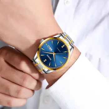HAIQIN vyriški laikrodžiai Verslo mechaninė Vyrai Laikrodžiai top brand prabangių laikrodžių vyrams Mėlyna žiūrėti vandeniui Reloj mecanico de hombres