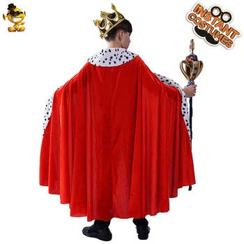 Halloween Kostiumai Vaikas Karaliaus Raudona Žaliojo su Karūna Karnavalas Cosplay Princesė Kostiumas Šalis Fancy Dress Up Unisex Vaikams