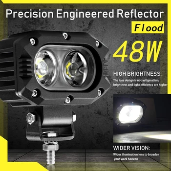 HAOLIDE LED Vairavimo Rūko Žibintai Potvynių Šviesos Vietoje Šviesos diodų (LED) Darbo Šviesos Juosta Super Ryškus Motociklų Bekelės Sunkvežimių ATV, SUV UTV