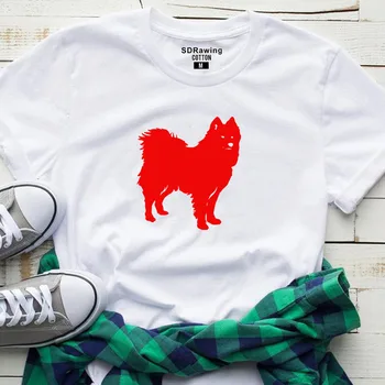 HarajukuFunny mielas Samoyed spausdinti Harajuku medvilnės marškinėliai moterims šunų mylėtojas Grafinis Tees vasaros viršūnes hipster plius dydis