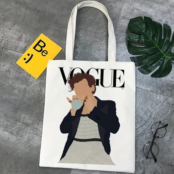 Harry Styles pirkinių krepšys medvilnės prekybos bakalėjos džiuto pluošto krepšys bolsas de tela bolso maišelį bolsas reutilizables medžiaga string maišeliu tissu