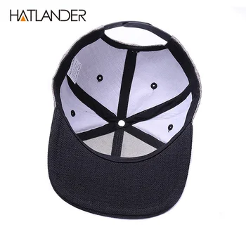 HATLANDER Originalus Beisbolo kepuraitę vyrų snapback cap prekės siuvinėjimo KAUKOLĖ kietas hip-hop bžūp 6 skydelis kaulų lino Skeletas sporto skrybėlės