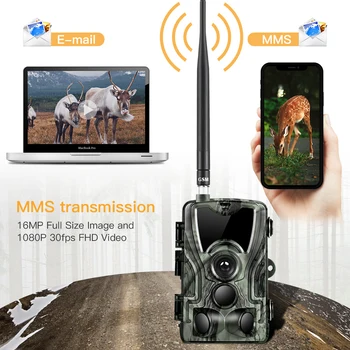 HC-801G 3G MMS/SMTP/SMS Takas kamera Medžioklės kamera 940nm IR LED foto spąstus 16mp 1080p HD naktinio matymo skautų gyvūnų fotoaparatas