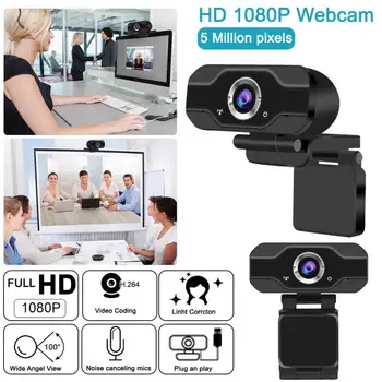 HD 1080P Kamera, Kompiuteris PC WebCamera Internete Studijuoja Live Transliacijos Vaizdo skambučius Konferencijos Darbą Su Mikrofonu Kameros