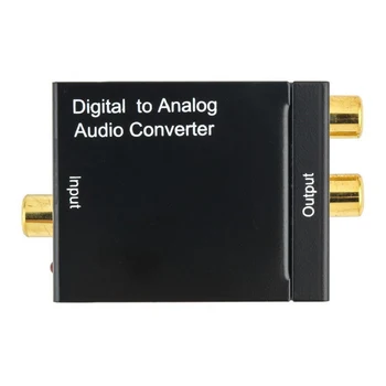 HD 1080P Skaitmeninės Optinės Bendraašius Toslink Pluošto Konversijos SPDIF Koaksialinis į Analoginį RCA Audio Converter Adapteris RCA L/R, 3,5 mm