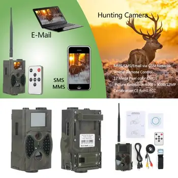 HD HC300M Medžioklės Kameros GSM 12MP 1080P Foto Spąstus Naktinio Matymo Gyvūnijos infraraudonųjų spindulių Medžioklės Takas Kameros medžioti Chasse scout