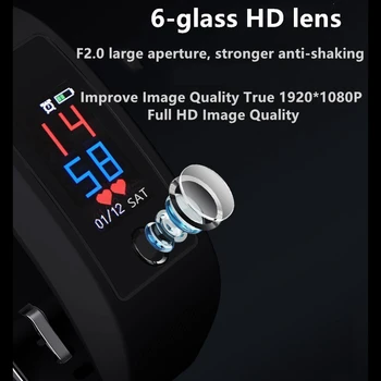 HD1080P Touch Intelligent Apyrankę Pedometer Širdies ritmas, Kalorijų Tracker Smart Žiūrėti Skaitmeninis Diktofonas Sporto Fotoaparatas