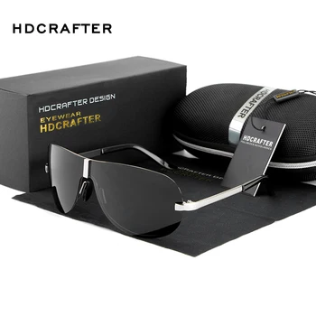 HDCRAFTER Taškus vyriški Akiniai nuo saulės, Poliarizuoti UV400 Lens Vairavimo Saulės Akiniai Vyrų Eyewears Vyrų Priedai Atspalvių Su Byla