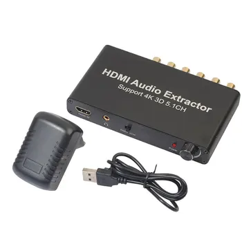 HDMI 5.1 CH skaitmeninio garso dekoderio konverteris Hdmi į Hdmi + Garso Dekoderis Extractor Splitter 