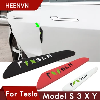 Heenvn Automobilio Duris Bamperis apsaugos Tesla Model 3 Priedai Door Guard Apsauginė Modelis Y S X Trijų Model3 ModelY 4Pcs/Set