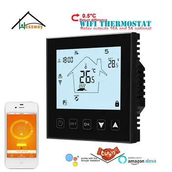 HESSWAY 3A 16A smart grindų šildymo termostatas WIFI švok sistemos termostatiniai kontrolė