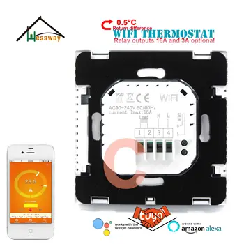HESSWAY 3A 16A smart grindų šildymo termostatas WIFI švok sistemos termostatiniai kontrolė