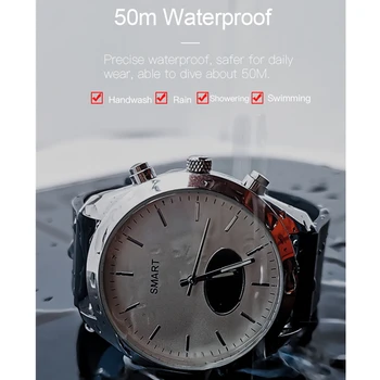 Hibridinis Kvarco Smart Watch Moterų Sporto Vandeniui Širdies ritmas, Kraujo Deguonies Slėgio Bluetooth Vyrų Smartwatch 