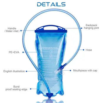 Hidratacijos Pack Vandens Rezervuaras, Vandens Pūslės Saugojimo Krepšys BPA Free Pėsčiųjų Veikia Hidratacijos Vest Kuprinė Pėsčiųjų Dviračių Stovykla