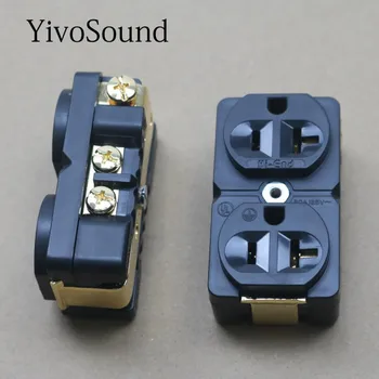 HIFI yivosound Rodis padengtą 86x86x8mm Elektros prietaisų skydelis elektros lizdo garso garsiakalbio naudoti 20A 125V