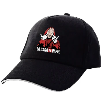 Hip-Hop Bžūp La Casa De Papel skrybėlę Pinigų Heist TELEVIZIJOS Vyrai Kepurę Vyrų, Moterų Skrybėlės Namas Popieriaus Bžūp Beisbolo Žaidimas Vyrai Skrybėlės