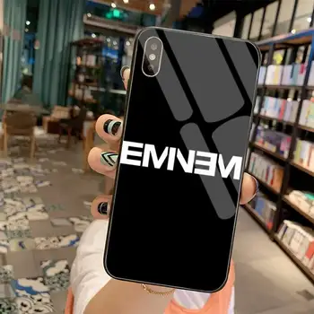 Hip-Hop Reperis Eminem rap Prabanga Telefono dėklas Grūdintas Stiklas iPhone 11 Pro XR XS MAX 8 X 7 6S 6 Plus SE 2020 atveju