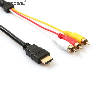 HIPERDEAL 5ft/1,5 m HDMI į 3RCA Pratęsimo Signalo Kabelį Konverteris Adapteris, HDTV, DVD Oct27 DN