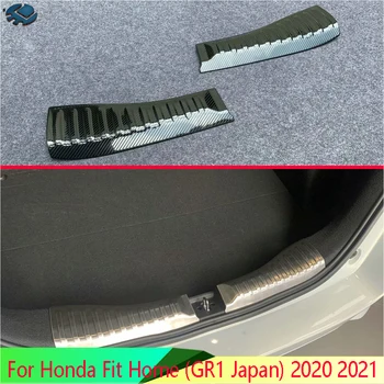 Honda Fit Namuose (GR1 Japonija) 2020 2021 Nerūdijančio Plieno Galinis Kamieno Nusitrinti Plokštė Durų Slenksčio Apima Liejimo Garnyras
