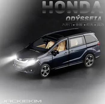 Honda odyssey žaislas automobilis Diecast Metal Modelio AUTOMOBILIŲ Žaislai vaikams, vaikams, Garso, Apšvietimo Traukti Atgal dovanos rinkimo hobis