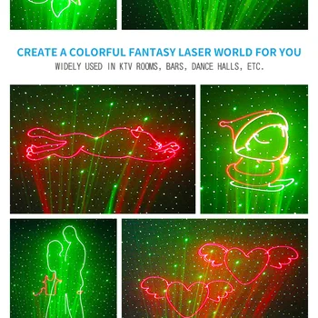 Hongcui 3D Full Animacija, Lazerių Projekcijos, Šviesos Kalėdų Baras KtV Šviesos Animacijos Etape DJ Disko Lazerio Šviesa