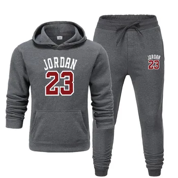 Hoodie kostiumas vyrams naujas Jordan 23 spausdinti Populiarus logotipas vyriški laisvalaikio sporto kostiumas paauglių moksleivių rudens Hoodies Kelnes Gabalas 2