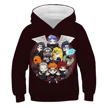 Hoodies Naruto Anime 3D Atspausdintas Palaidinukė Vyrų, Moterų, Vaikų Mados Berniukas, Mergaitė Vaikai Megztinis su Gobtuvu Streetwear Kietas Striukė