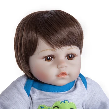 Hoomai 24inch Reborn Baby Doll, Minkštas Silicio 60 cm Gyvas Atgimsta Boneca Kolekcines Mažai Vyras Berniukas Vaikai Playmates