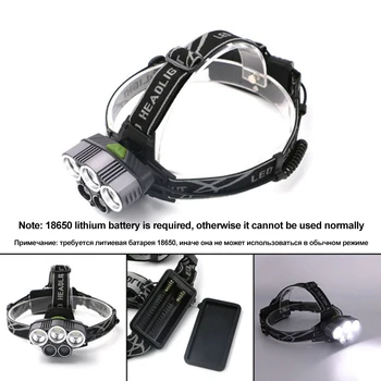 HooRu 18650 LED Žibintai USB Įkrovimo Žvejybos Baterija Lemputė Lengvi Nešiojamieji Kempingas Lauko Dviračių Žibintų 5 Lempos