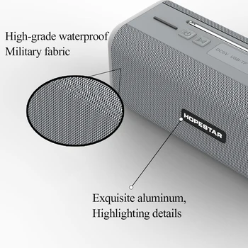 HOPESTAR T9 Portable Bluetooth Speaker Didelio galingumo Kolonėlės žemų dažnių garsiakalbis Išorinės Antenos TWS Domofonas Muzikos Centras Vandeniui FM TF