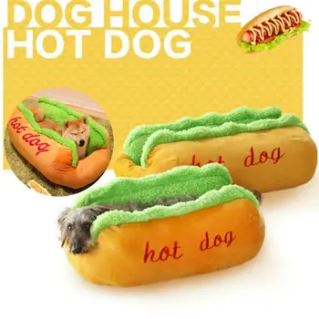 Hot Dog Lova Pet Name Žiemą Šilta, galima Skalbti Mados Sofos Pagalvėlių Prekių Kūrybos Veislynas Sofa Kilimėlis Antklodė dėl Didelių Šunų Kačių Lova