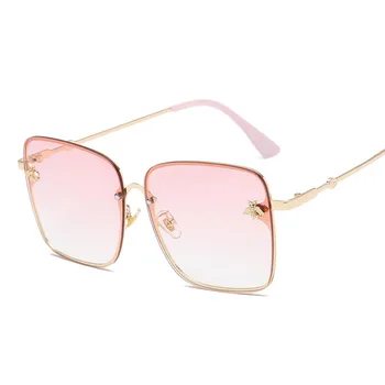 Hotsale negabaritinių aikštė akiniai nuo saulės moterims prabanga bičių saulės akiniai vandenyno spalvinga prekės dizaineris moterų atspalvių UV400