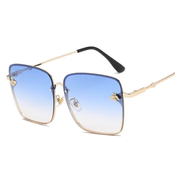 Hotsale negabaritinių aikštė akiniai nuo saulės moterims prabanga bičių saulės akiniai vandenyno spalvinga prekės dizaineris moterų atspalvių UV400