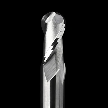 HRC50 Kamuolys nosies pabaiga malūnas Pjovimo Aliuminio, medžio, Vario 2 fleitos pabaigos pjovimo frezavimo, metalo veido ir lošimo apdirbimo pabaigos mills