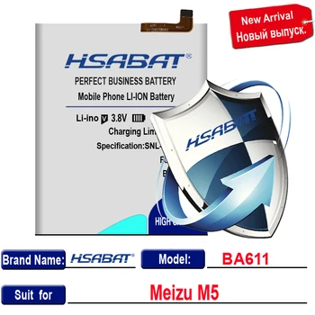 HSABAT 3750mAh Baterijos Naudojimo Meizu M5 BA611 Baterijos