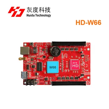 Huidu HD-W66 2*50 Pin 2048*512 WIFI USB vienos spalvos dual spalva septynių spalvų led ekranas valdiklis