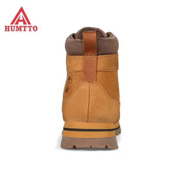 Humtto Prekės ženklo Mados High-top Vyrų Avalynė natūralios Odos, Žiemos Platformos Batai už Mens neslidžios Darbo Saugos Sportbačiai Vyras