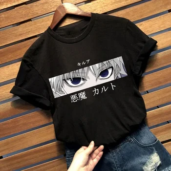 Hunter X Hunter Marškinėliai Cosplay T-shirt Anime Kurapika Marškinėliai Mados Killua Zoldyck Tees