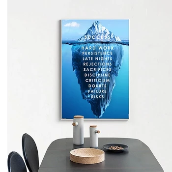 Iceberg Sėkmės Įkvepiantį Citata Drobės Tapybos Cuadros Plakatus Spausdina Sienos Meno Kambarį Namų Dekoro