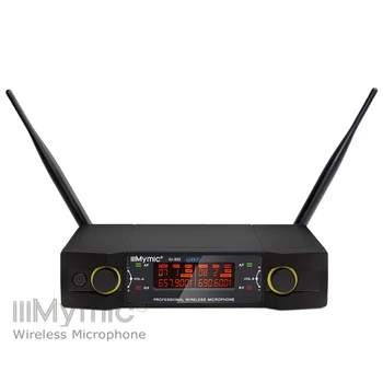 IE-302 UHF 600-700MHz Dual Channel 2 Nešiojamą Mic Siųstuvas Profesionalių Belaidžių Mikrofonų Sistema, Ekranas, Karaoke