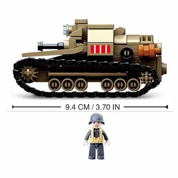 II pasaulinio Karo karinės serijos italijos CV33 Ultra Lengvasis Tankas modelis kareivis Duomenys blokai Žaislai Vaikams Dovanos